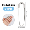 24Pcs Alloy Safety Pin Brooches JEWB-HS0001-03P-2