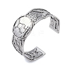 Constellation Alloy Open Cuff Bangles for Women Men BJEW-C064-01AS-09-1