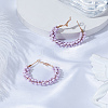 1 Pair Alloy Glass Seed Beads Hoop Earrings EJEW-LP0003-65E-3