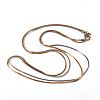 304 Stainless Steel Square Snake Chains Necklaces NJEW-K049-06M-1