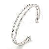 Non-Tarnish Textured 304 Stainless Steel Wrap Cuff Bangle for Women BJEW-P331-16P-1