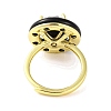 Rack Plating Round Brass Enamel Adjustable Rings RJEW-U004-01A-G-3