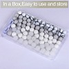 80Pcs 4 Style Round Silicone Focal Beads SIL-SZ0001-22A-4