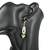 Paua Shell Dangle Earrings EJEW-JE07179-01-5