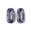 Natural Blue Spot Jasper Oval Pendants G-N342-105K-1