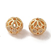 Rack Plating Brass Pave Cubic Zirconia Beads KK-M285-32B-KCG-2