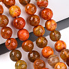 Dyed & Heated Natural Fire Crackle Agate Beads Strands G-N359-01B-09-1