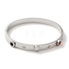 304 Stainless Steel Rhinestone Bangles BJEW-F474-01P-2
