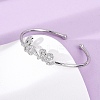 Brass Micro Pave Clear Cubic Zirconia Bangles BJEW-H209-07P-3