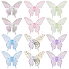 40pcs 5 colors UV Plating Rainbow Iridescent Transparent Acrylic Beads OACR-SC0001-19-1