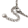 Natural Pearl Round Pendant Necklace with 304 Stainless Steel Ball Chains NJEW-K255-01P-3