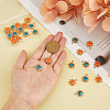 28Pcs 2 Colors Alloy Enamel Pendants ENAM-HY0001-29-3