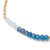 Dyed Natural Malaysia Jade Beads Link Bracelets BJEW-JB12979-3