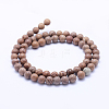 Natural Red Line Jasper Beads Strands G-F531-6mm-N-2
