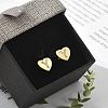 Rack Plating Brass Micro Pave Clear Cubic Zirconia Stud Earrings EJEW-K299-01G-Y-1