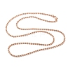 1.5mm Rack Plating Brass Ball Chain Necklaces for Women Men MAK-L044-63RG-1