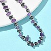 Natural Amethyst Chip & Non-magnetic Synthetic Hematite Beaded Bracelet for Women BJEW-Z148-02P-08-4