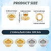 200Pcs 2 Colors Iron Grommet Eyelet Findings IFIN-GF0001-59A-2