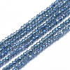 Electroplate Glass Beads Strands X-GLAA-F079-A-FR19-1
