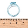 Children's Transparent Plastic Open Cuff Ring Components KY-C022-01-4