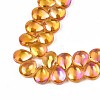 Electroplate Glass Beads Strand EGLA-S188-27-B02-3