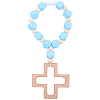 Wood & Silicone Beads Hanging Ornametns HJEW-BM00070-1