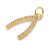 Rack Plating Brass Micro Pave Cubic  Zirconia Pendant KK-U027-14G-2