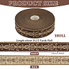24M Polyester Flower Jacquard Ribbons OCOR-WH0045-22B-2