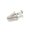 304 Stainless Steel Micro Pave Cubic Zirconia Pendants STAS-H228-02P-05-2