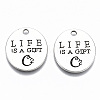 Tibetan Style Alloy Pendants TIBE-S314-117AS-RS-3