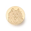 Golden Tone Wax Seal Brass Stamp Heads AJEW-U008-03G-23-1