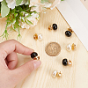 48Pcs 2 Colors Pearl Button Pins for Jeans BUTT-FG0001-38-3