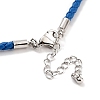 Braided Round Imitation Leather Bracelets Making BJEW-H610-01P-15-2