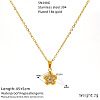 304 Stainless Steel Crystal Rhinestone Pendant Necklaces for Women WG594E0-04-1