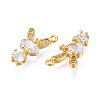 Brass Micro Pave Cubic Zirconia Charms X-KK-N231-244-3