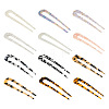 GOMAKERER 12Pcs 12 Colors Acrylic Hair Forks AJEW-GO0001-58-1