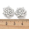 Rack Plating Brass Micro Pave Clear Cubic Zirconia Buttons KK-K293-11P-3