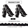 BENECREAT 4Pcs 90% Ice Silk & 10% Elastic Fiber Ribbing Fabric for Cuffs FIND-BC0004-46B-2