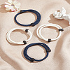 4Pcs 2 Colors Braided Rope Polyester Cord Bracelets BJEW-LP0002-25-1