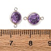 925 Streling Silver Pave Cubic Zirconia Birthstone Connector Charms STER-NH0001-80P-11-3