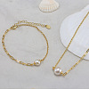 925 Sterling Silver with Natural Pearl Beads Necklaces NJEW-Z030-02G-5