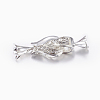 Alloy Rhinestone Magnetic Clasps RB-A047-01S-1
