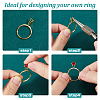 Aluminium Alloy Finger Rings Components FIND-DC0006-70G-4