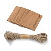Rectangle Thank You Theme Kraft Paper Cord Display Cards CDIS-K003-01H-1