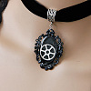 Fashion Gothic Style Wool Cord Choker Necklace NJEW-N0052-280-5