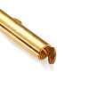 Brass Slide On End Clasp Tubes KK-TA0007-29G-5