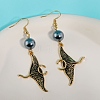 Alloy Enamel Dangle Earrings PW-WGE135E-01-3