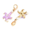 Alloy Enamel European Dangle Charms AL-CBAC2D3-01G-02-2