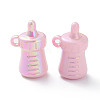 UV Plating Rainbow Iridescent Acrylic Pendants OACR-F008-01-2