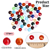 120Pcs Transparent Resin Beads RESI-PA0001-23C-2